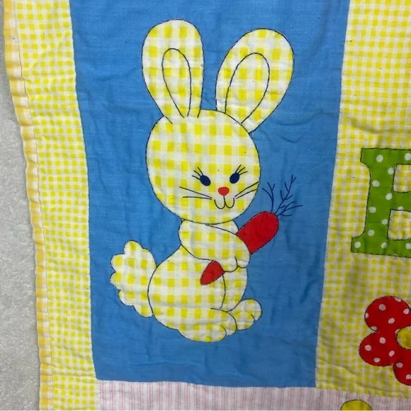 Handmade Baby Quilt Crib Blanket Bright Color Animal Patchwork 41"X34"‎ - Picture 8 of 11
